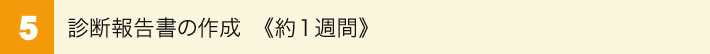 ５診断報告書の作成（約1週間）