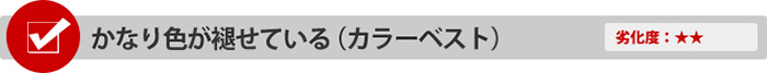 かなり色が褪せている（カラーベスト）